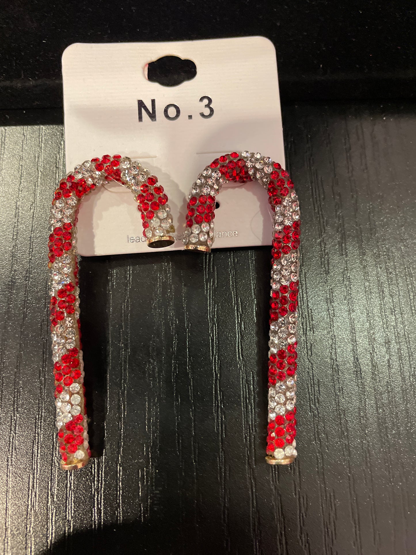 Sparkly Candy Cane Earrings