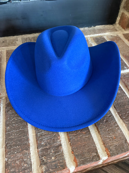 C. C. Wide Brim Plain Cowgirl Hat