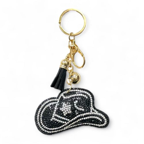 Rhinestone Cowboy Hat Keychain