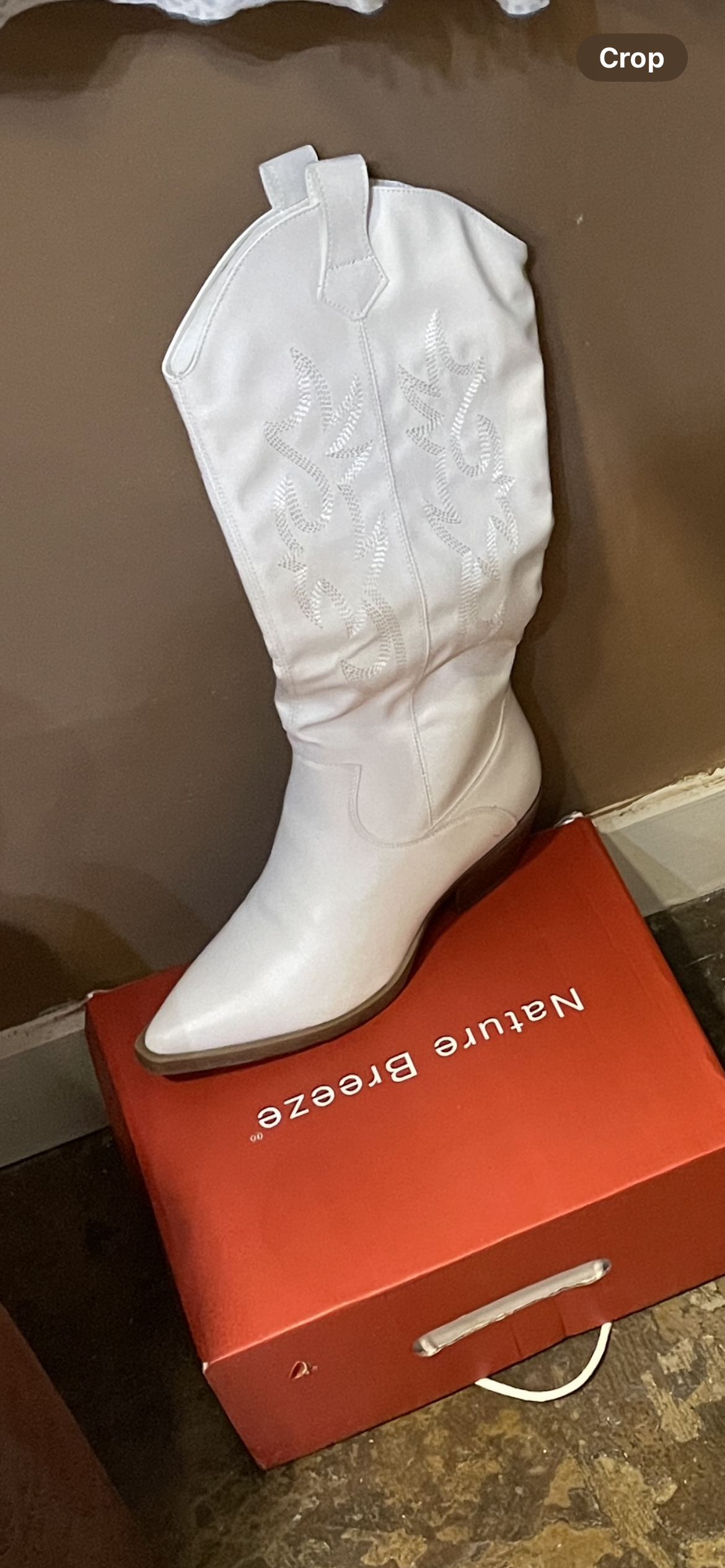 Nature’s Breeze White Cowgirl Boots Size 9