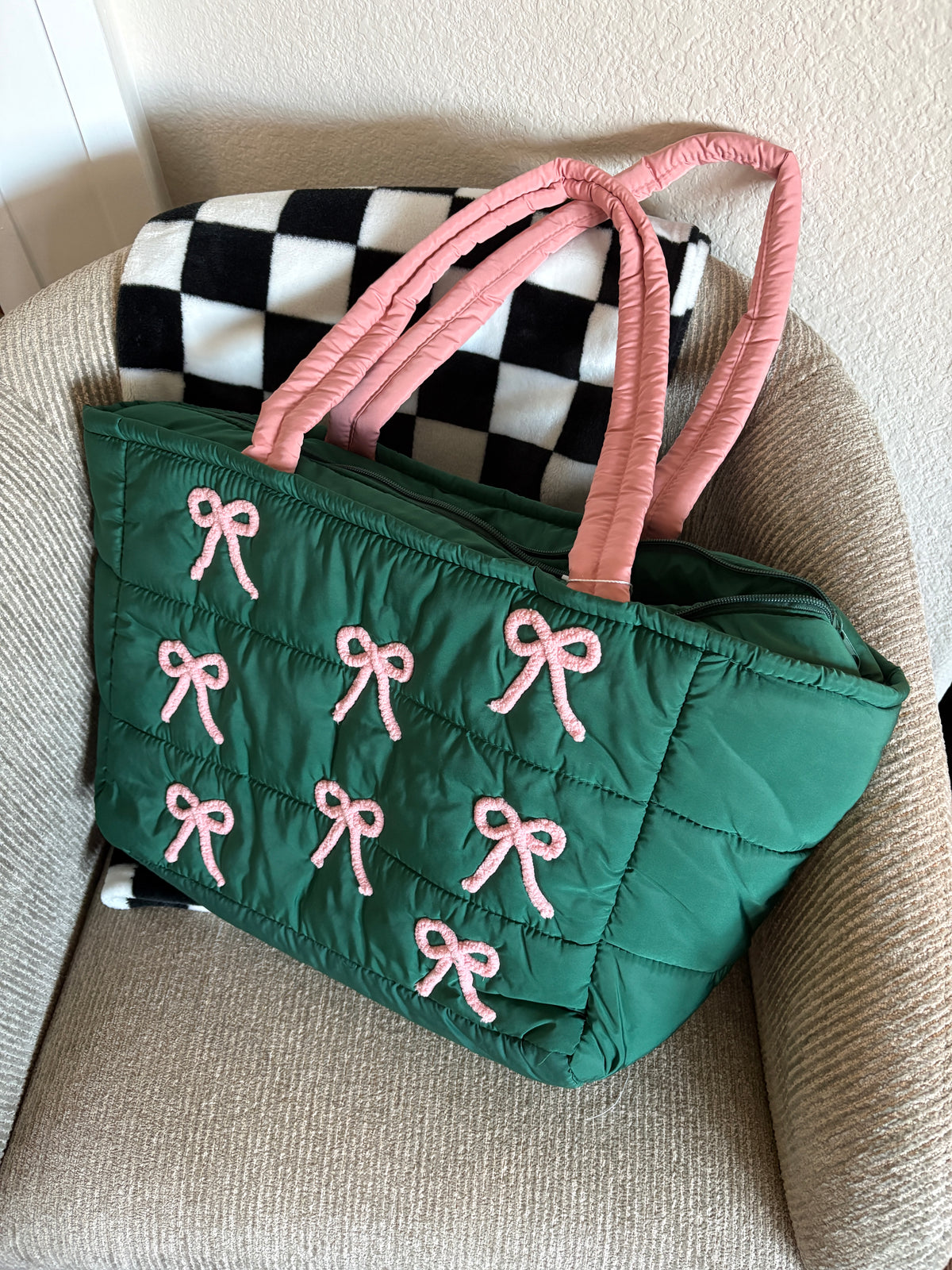 Quilted Christmas Tote Bag