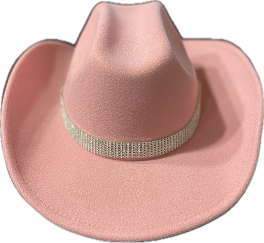 C C Pink & Rhinestone Cowgirl Hat