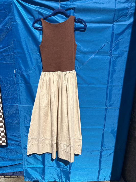 Brown Two Tone Dress