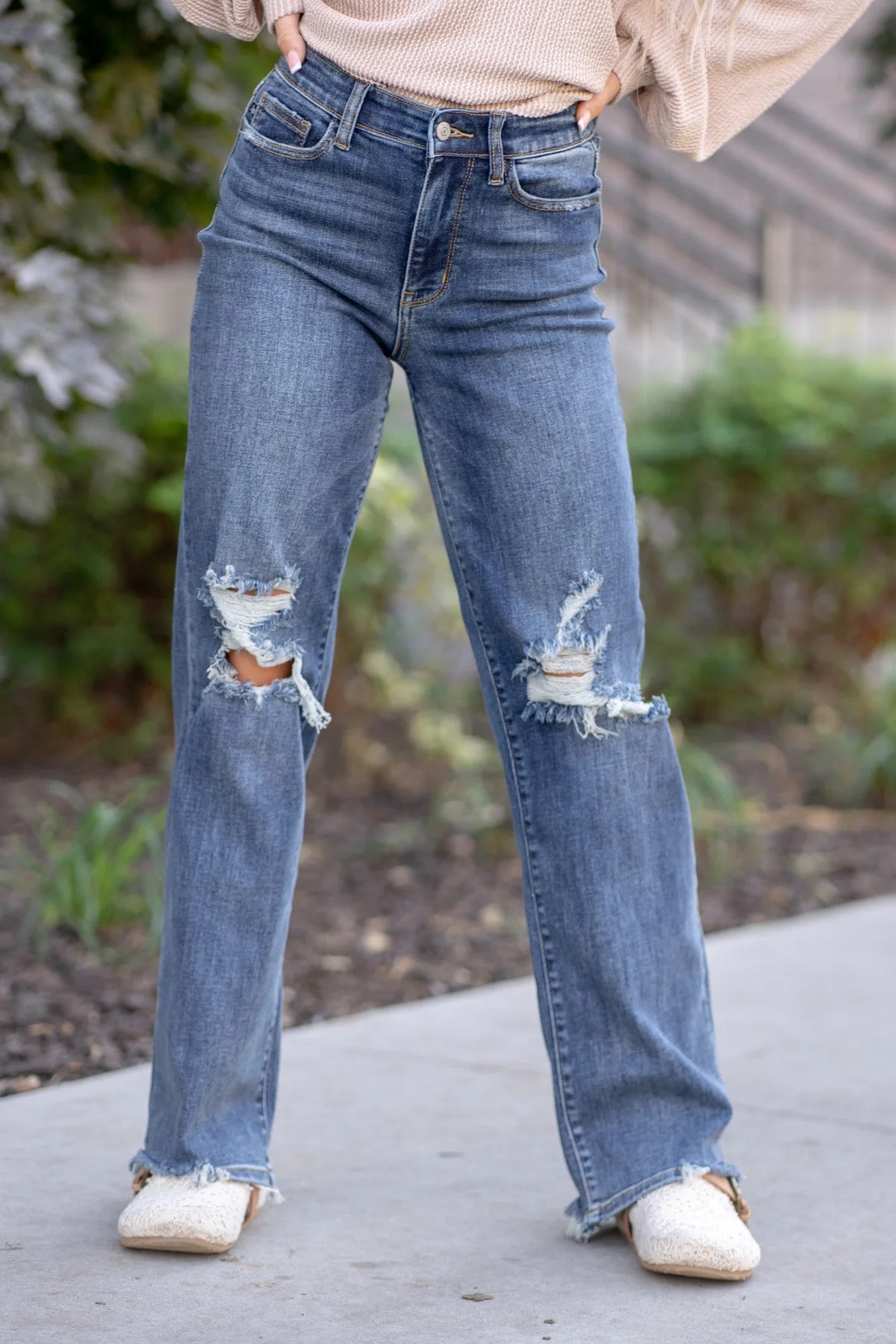 Judy Blue Dark Blue Jean Straight Leg