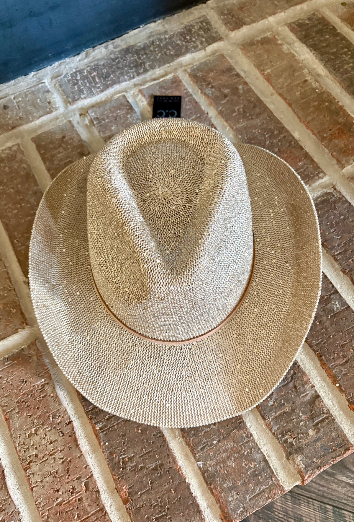 Sparkly Mesh/Knit Cowgirl Hat