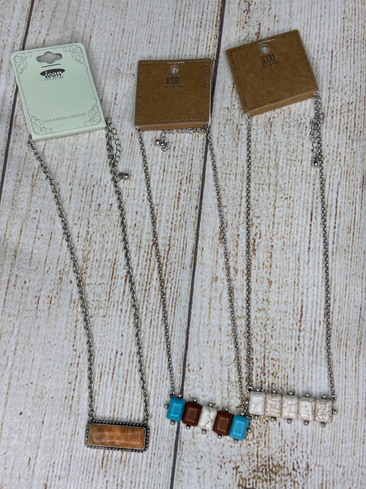 Stone Block Necklaces