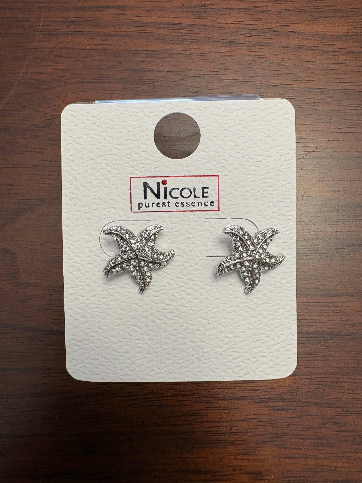 Sparkly Starfish Stud Earrings