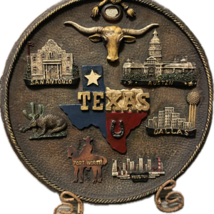 Texas City Plate with Stand