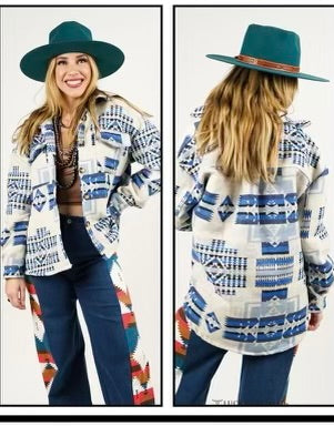 Aztec Button Down Shacket