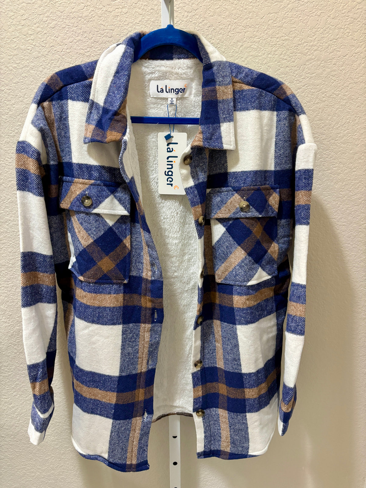 Fleece Lined Plaid Jacket