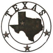 Texas Double Ring 16” Wall Art with 3 Mini Stars