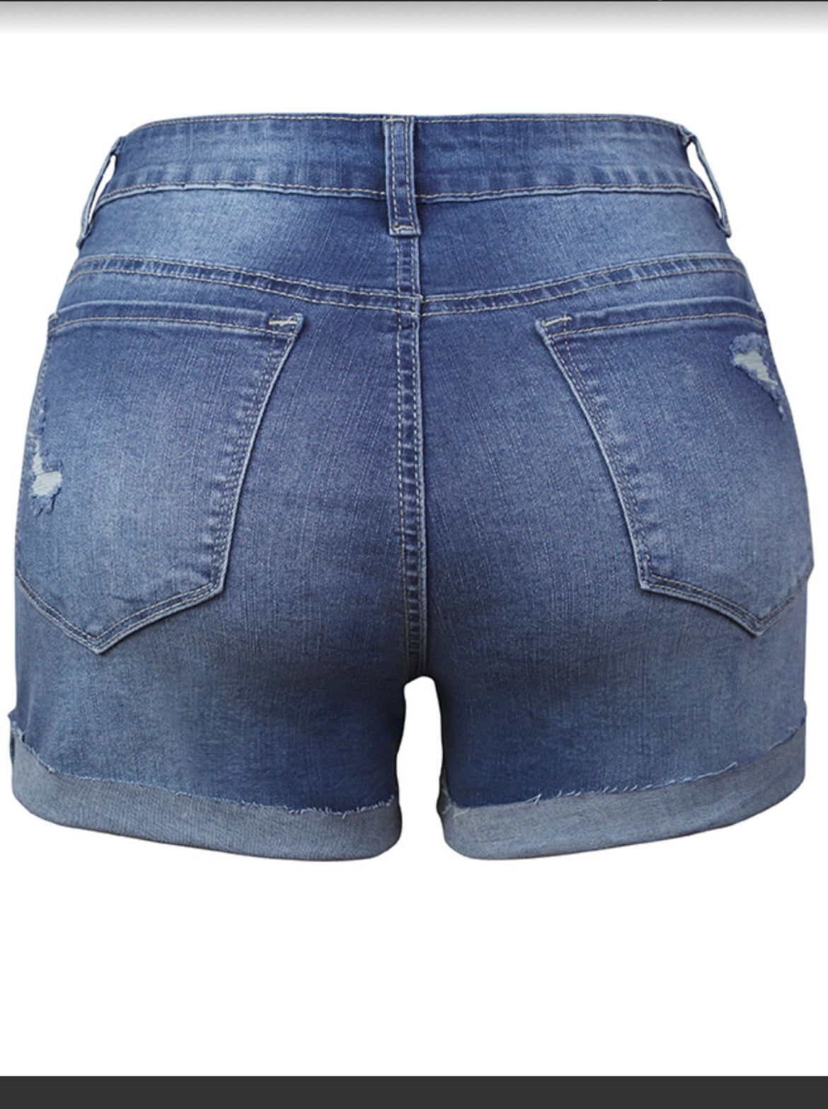 Summer Ripped Buttons Jean shorts