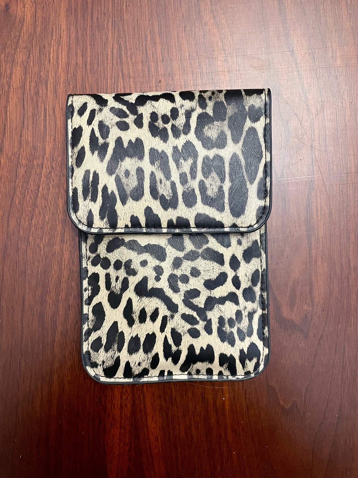 Beloved Leopard Print Wallet with Clear Cell Phone Pouch