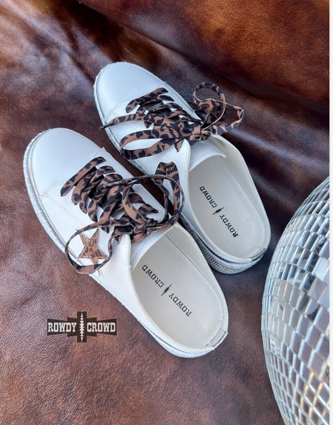 Rowdy Crowd Backless Sneakers with Leopard