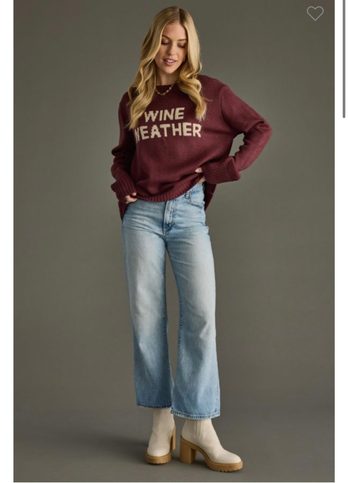 Wine Weather Knit Panache Apparel Sweater