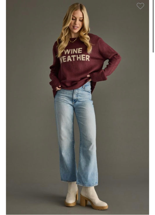 Wine Weather Knit Panache Apparel Sweater