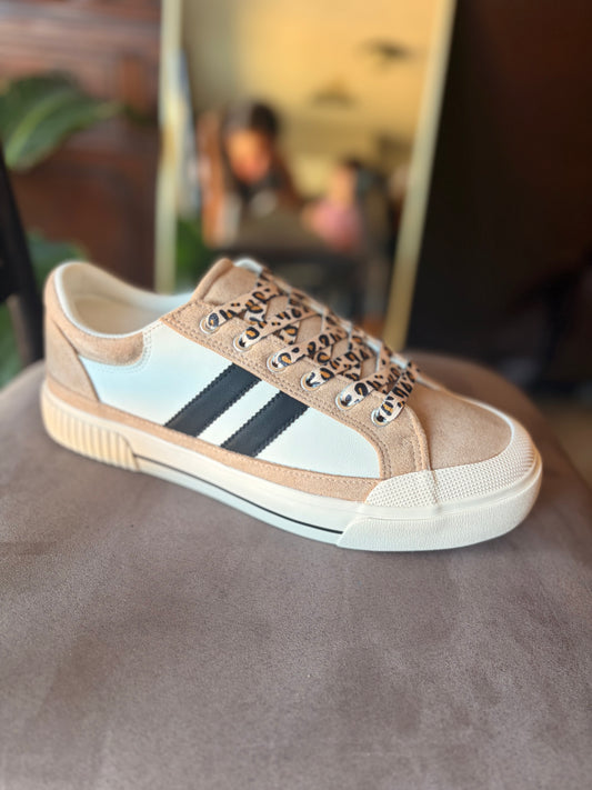 Corky’s Sand and Black Sneakers