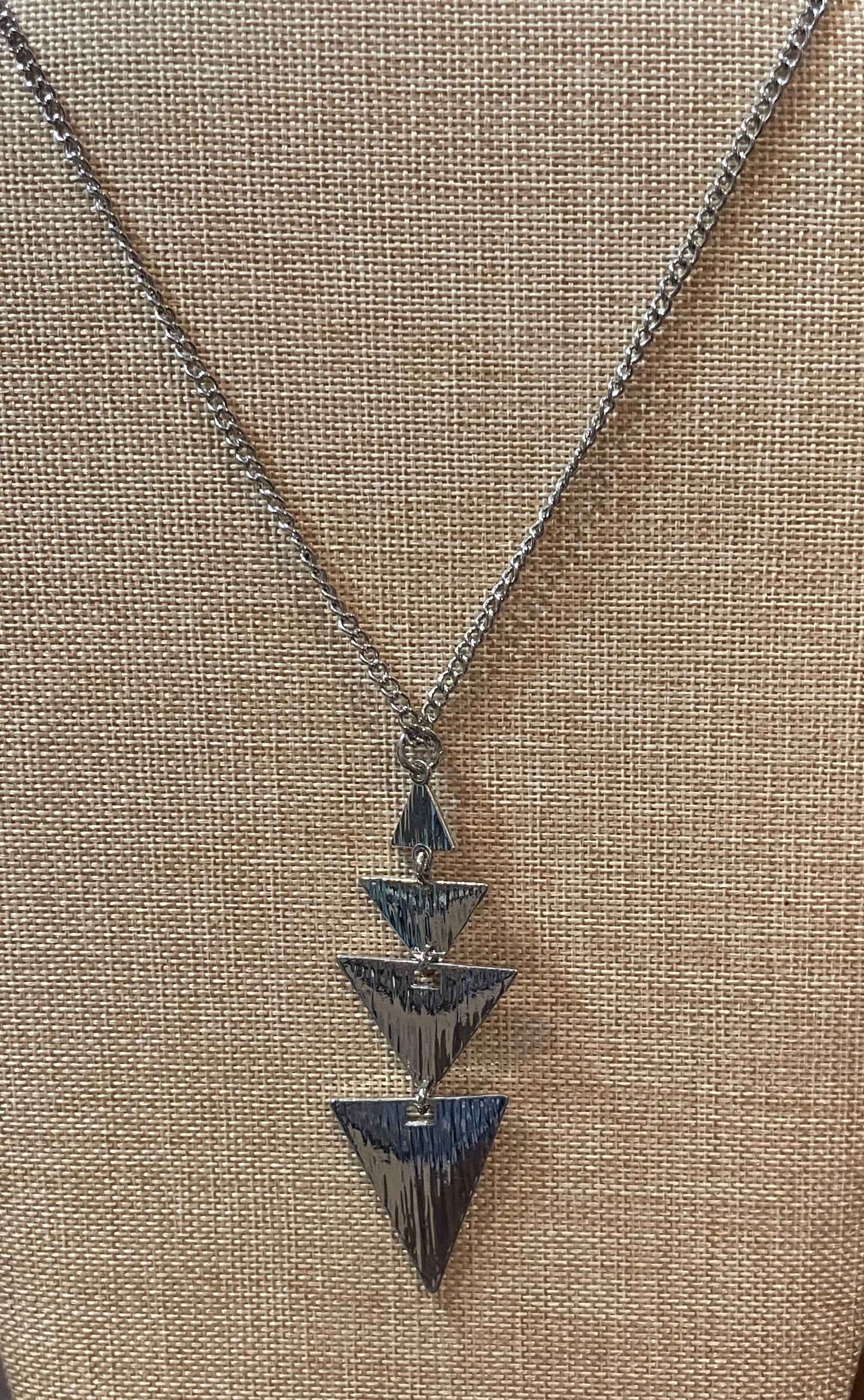 Silver Aztec Arrowhead Necklace