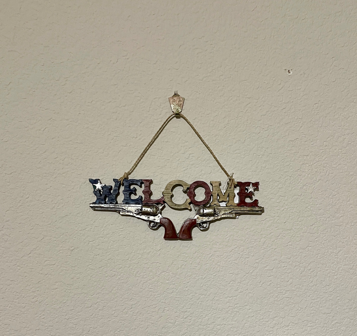 Pistol Welcome Wall Art