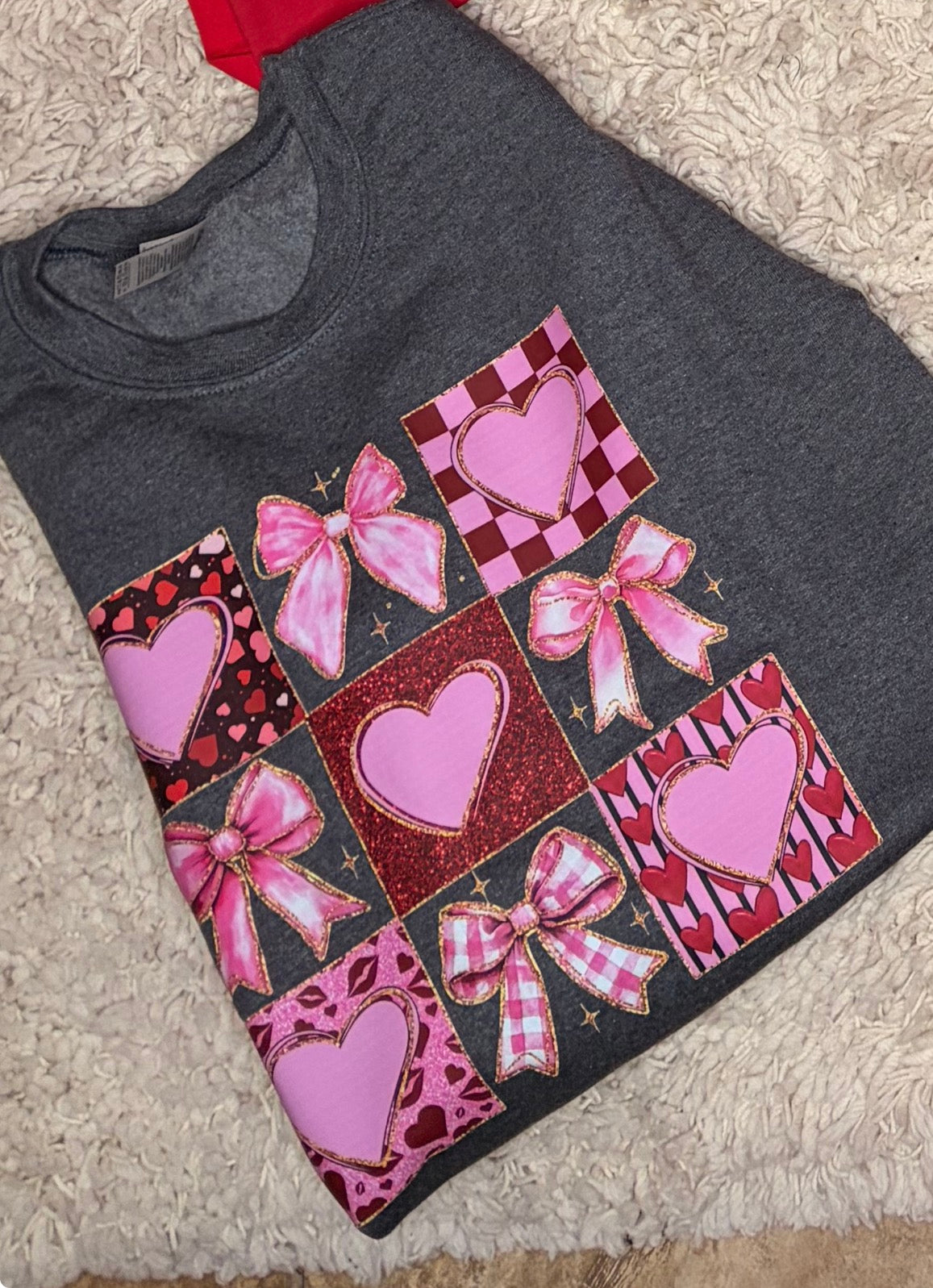 Grey Valentine’s Day Frame Sweater