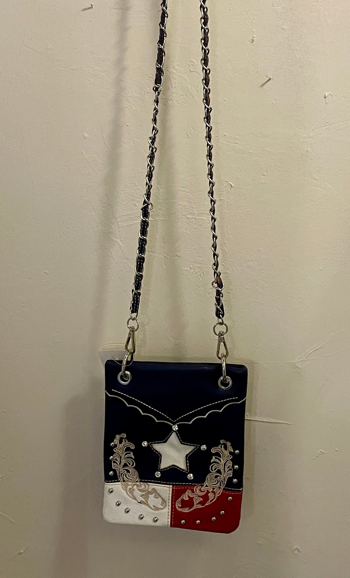 Red, White and Blue Texas Star Purse