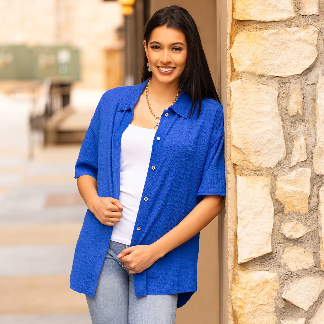 Royal Blue Button Down