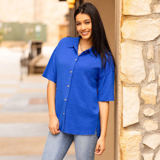 Royal Blue Button Down