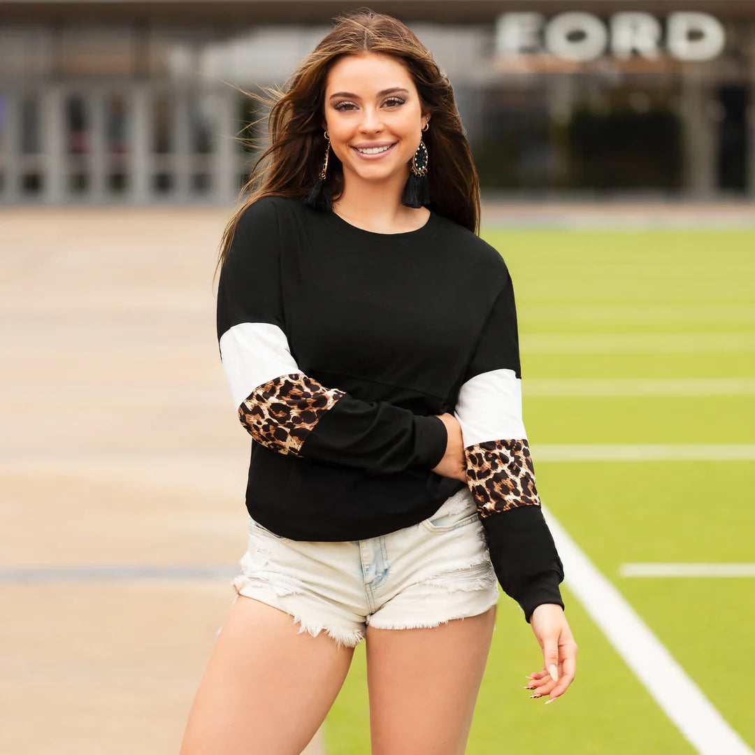 Leopard Sleeve Spirit Jersey Long Sleeve