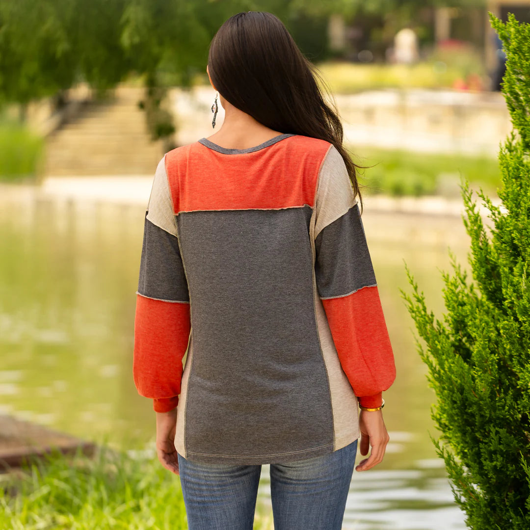 Multi Color Block Long Sleeve