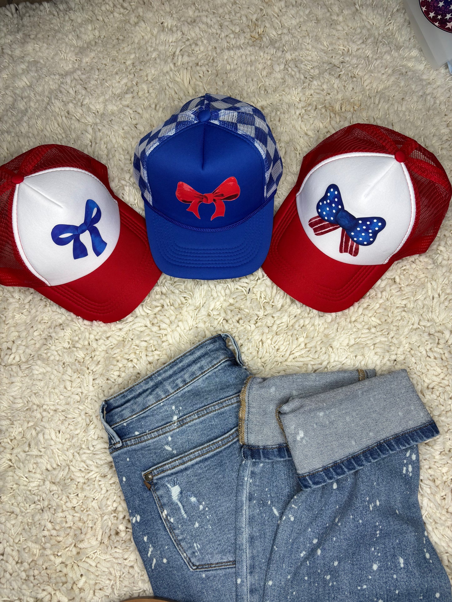 Red White & Blue Trucker Hats
