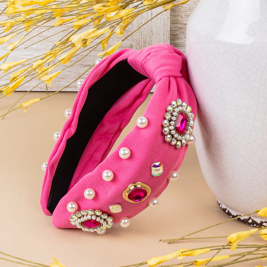 Pink Headband with Gems