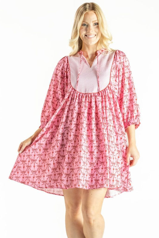Pretty in Pink Bow Dress