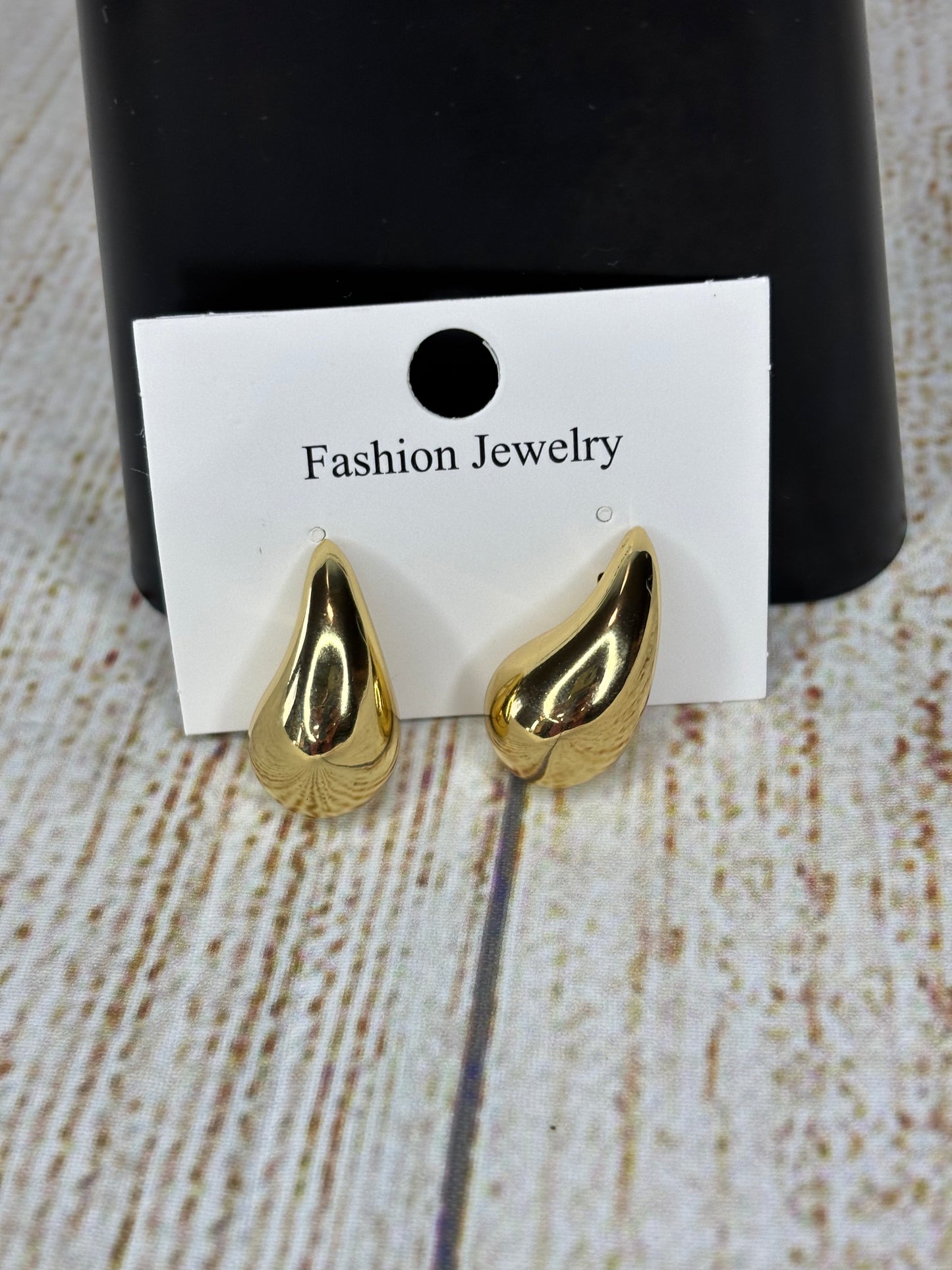 Gold Tear Drop Earrings