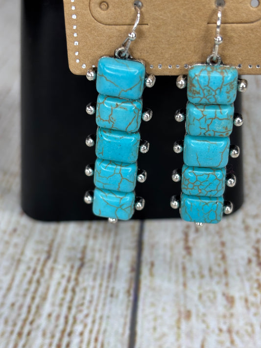 5 Stone Dangle Earring