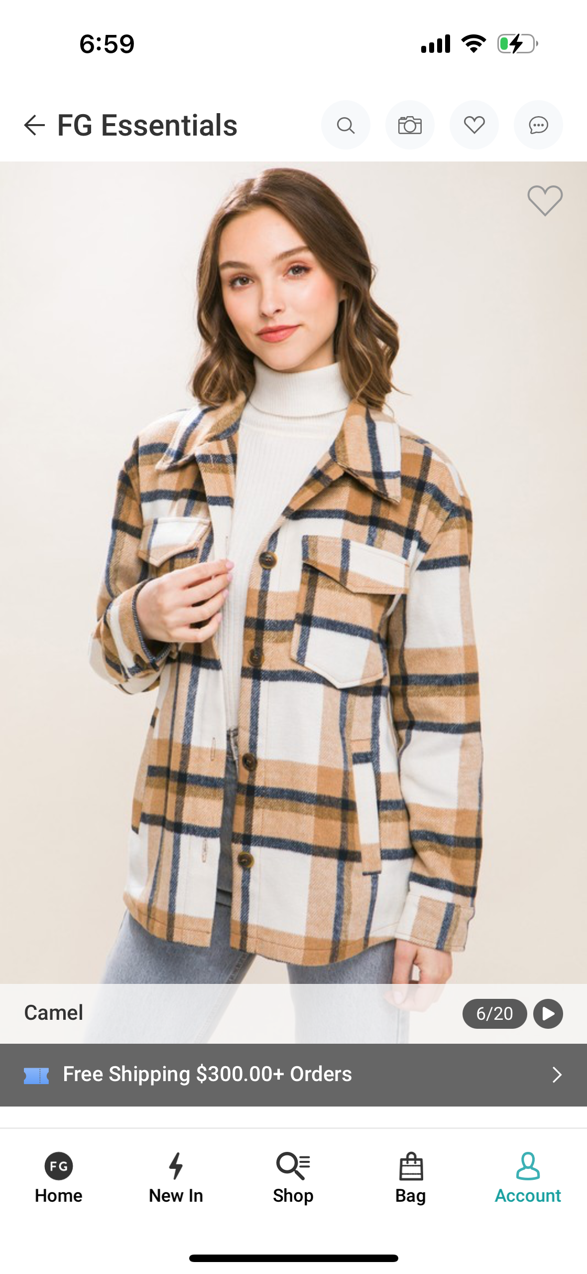 Plaid Shacket with Pockets