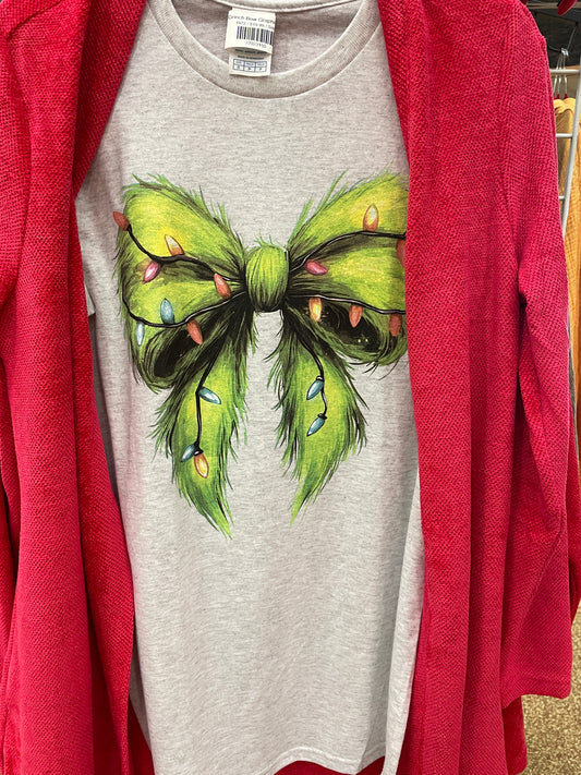 Grinch Bow Graphic Tee