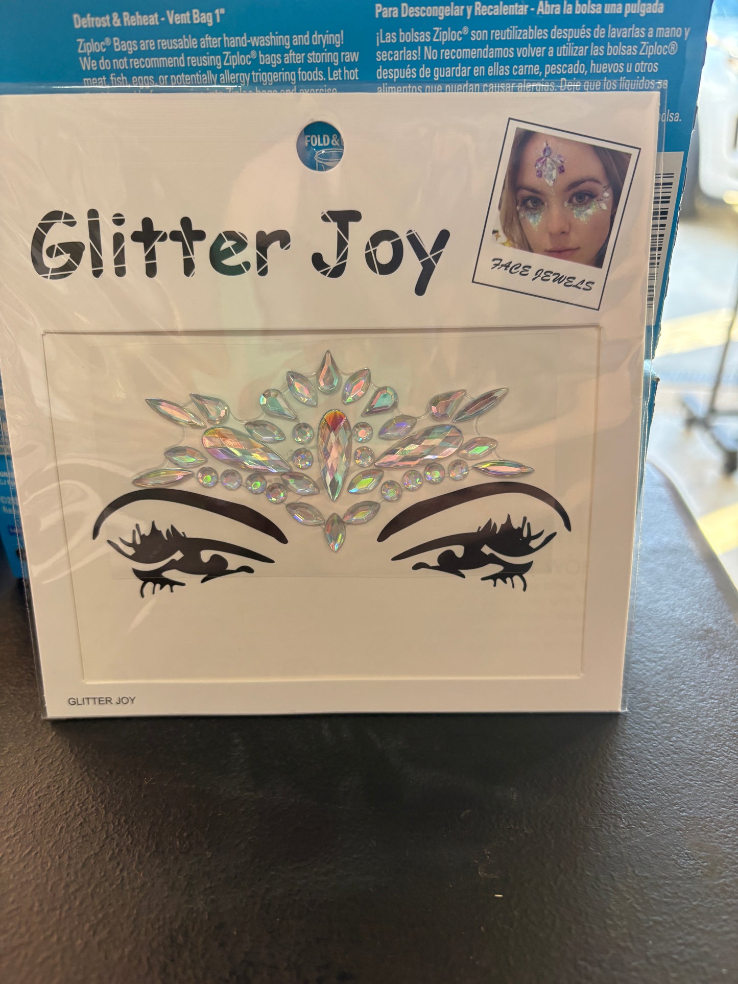 Glitter Joy Face Sticker