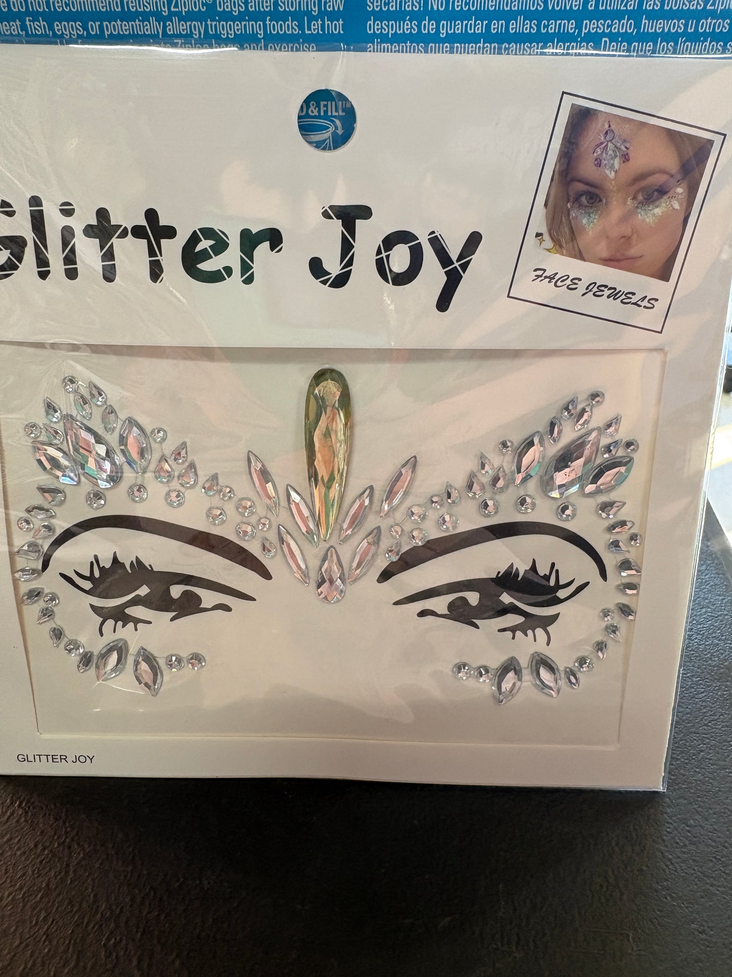 Glitter Joy Face Sticker