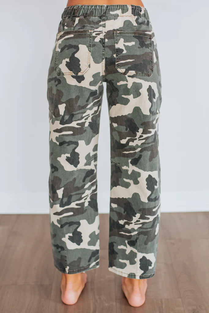 Risen Camo Barrel Jeans