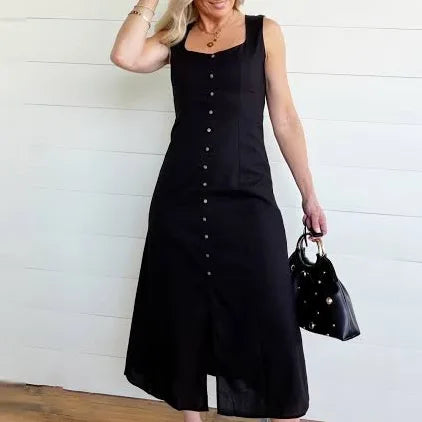 Maxi Button Drown Dress