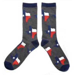 Texas Flag Socks Grey