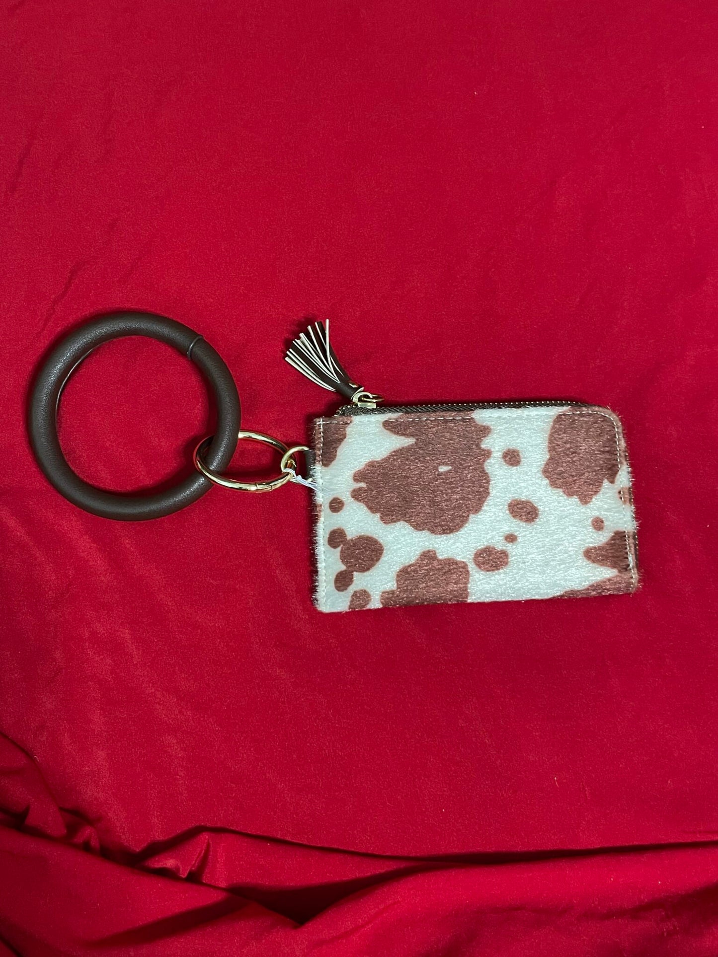 Cowprint Wristlet