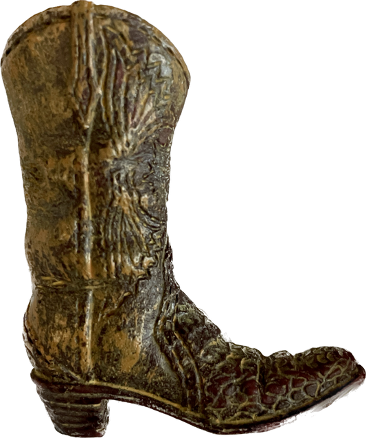 Cowboy Boot Magnet 2” x 1.5” Brown /Tan