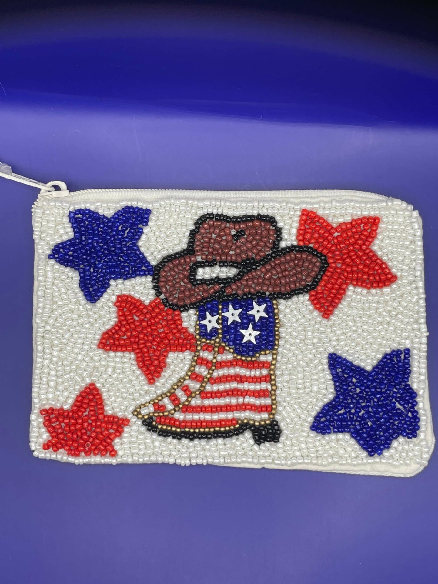 Cowboy Boot Pearl Coin Purse