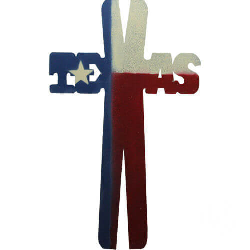 Metal "TEXAS" Cross