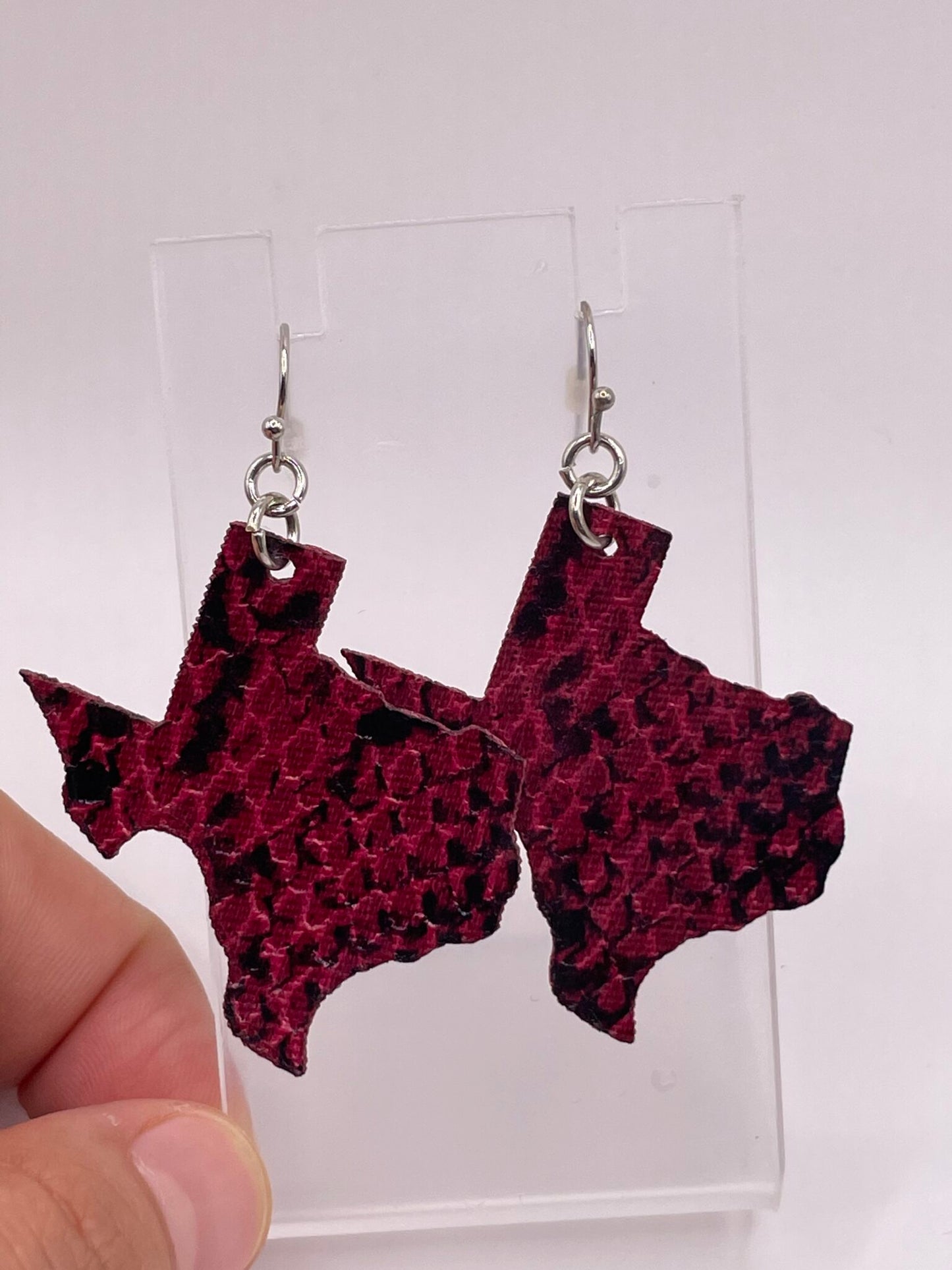 Pink Camo Texas Dangle Earring