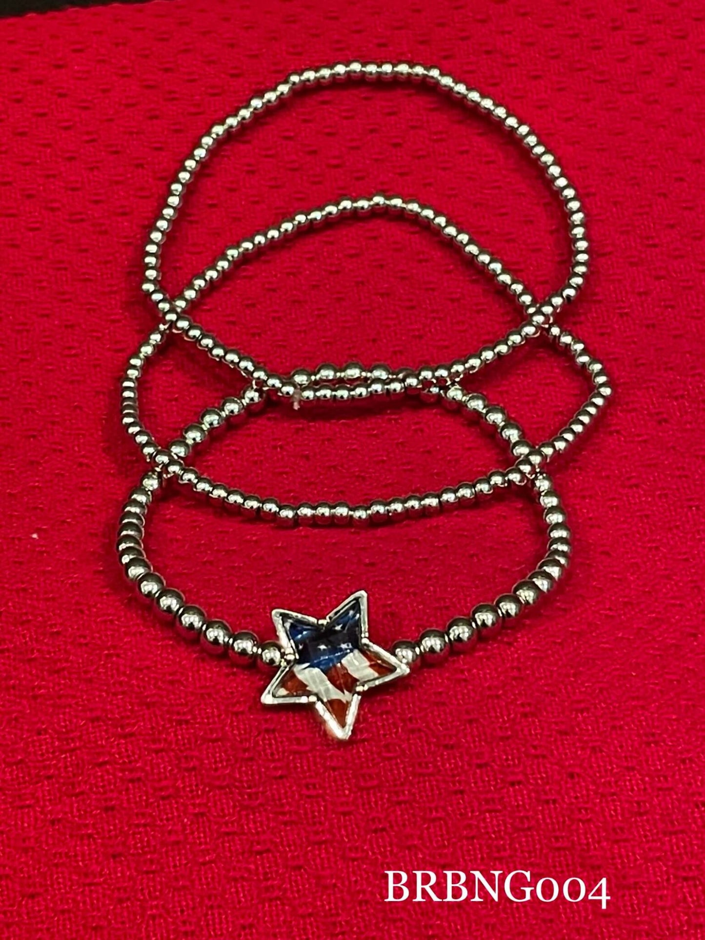 Silver Star Bangle Bracelet