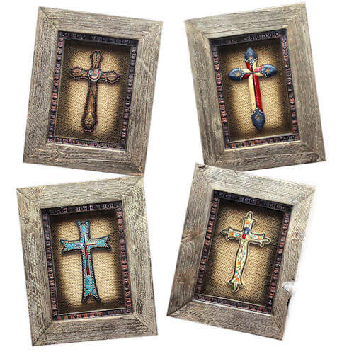 Texas Crosses inside Frames 10"