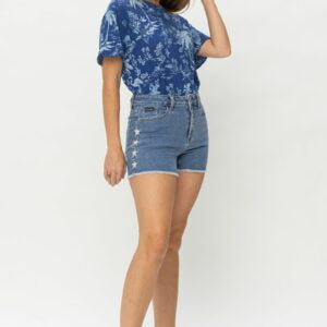 Texas Star Judy Blue Cut Off Denim Shorts