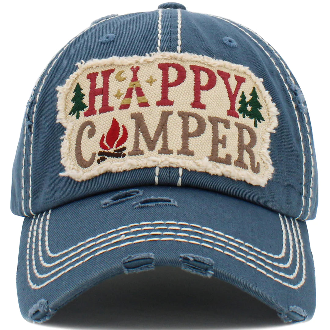 Happy Camper hat - Blue